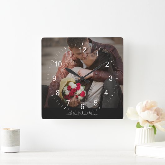 デザインの写真 スクエア壁時計 (ホーム)