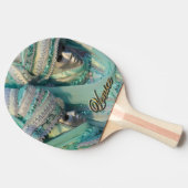 デザインの凝った服のカップルのコスチューム 卓球ラケット (横)