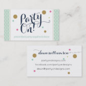 デザインの名刺のパーティー 名刺 (正面/裏面)