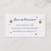 デザインの名刺のパーティー 名刺 (裏面)