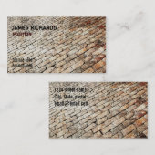 デザインの名刺を舗装する煉瓦 名刺 (正面/裏面)