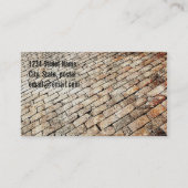 デザインの名刺を舗装する煉瓦 名刺 (裏面)