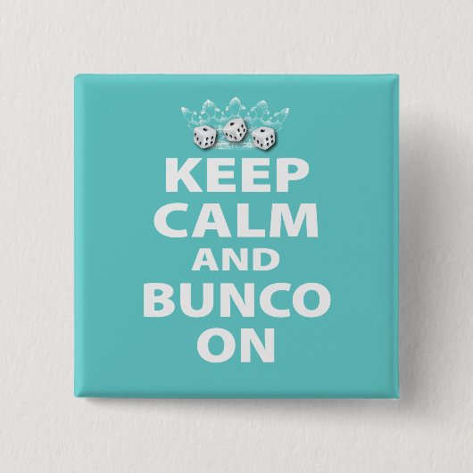 デザインの平静そしてBuncoを保って下さい 缶バッジ (正面)