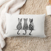 デザインの枕に3匹の猫 ランバークッション (ブランケット)