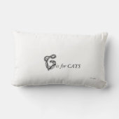 デザインの枕に3匹の猫 ランバークッション (裏面)