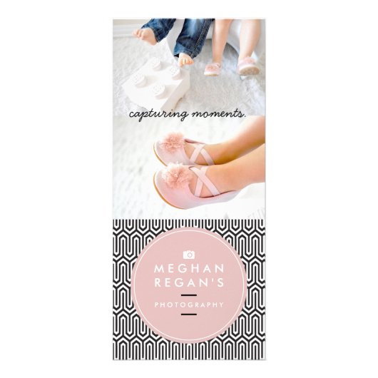 デザインの棚カード-写真撮影のマーケティング--をきれいにして下さい ラックカード (正面)