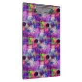 デザインの緑、紫色の質の水彩画 クリップボード (右)