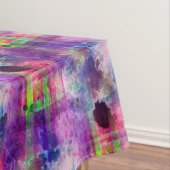デザインの緑、紫色の質の水彩画 テーブルクロス (インサイチュ)