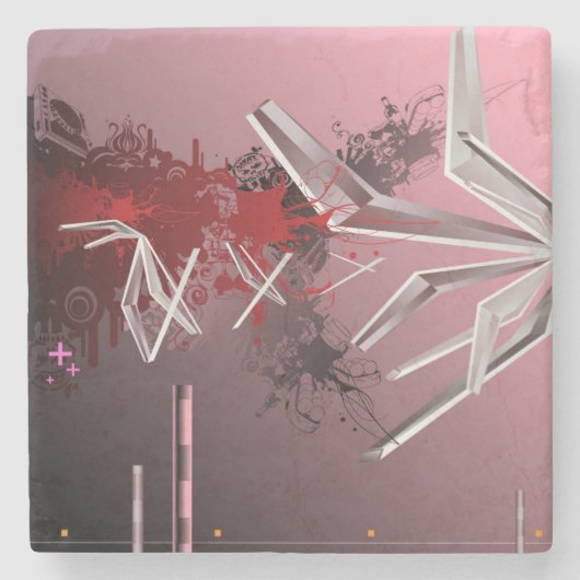 デザインの背景 ストーンコースター (正面)