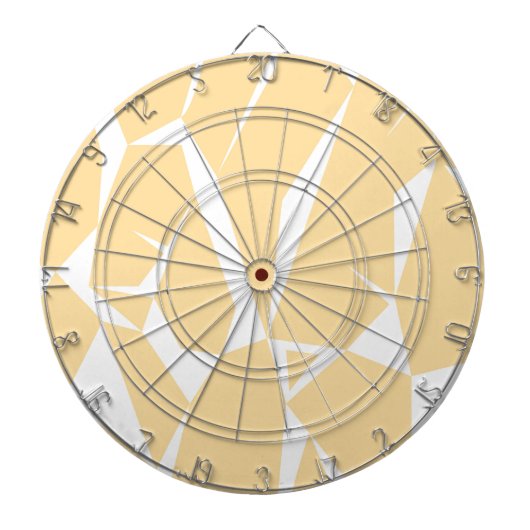 デザインの要素の金ゴールドの白 ダーツボード (正面)