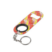 デザインの質の水彩画の背景 キーホルダー栓抜き (裏面アングル)