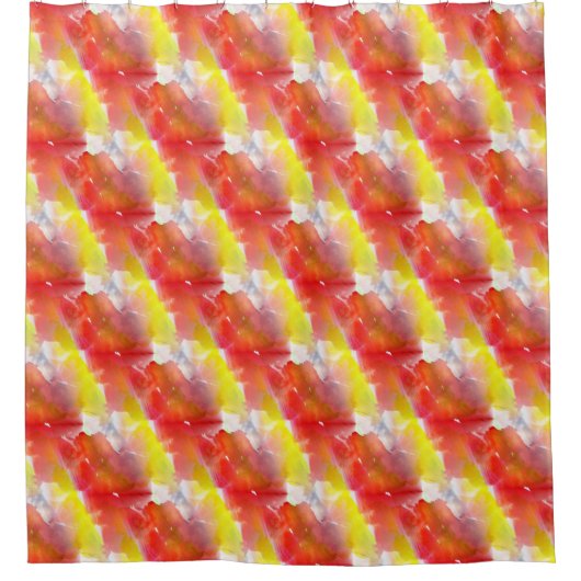 デザインの質の水彩画の背景 シャワーカーテン (正面)