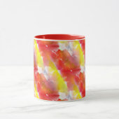 デザインの質の水彩画の背景 マグカップ (中央)
