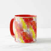 デザインの質の水彩画の背景 マグカップ (正面左)