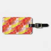 デザインの質の水彩画の背景 ラゲッジタグ (正面横)