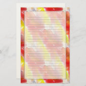 デザインの質の水彩画の背景 便箋 (正面/裏面)