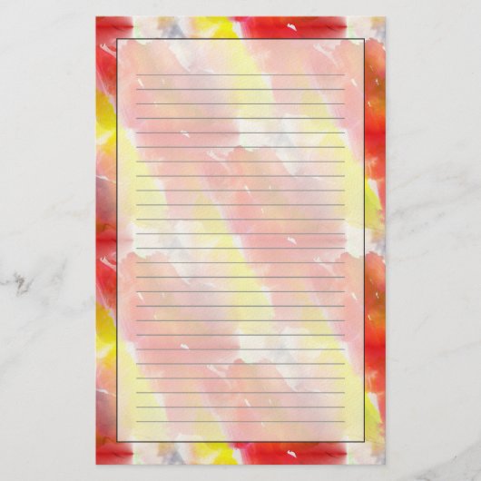 デザインの質の水彩画の背景 便箋 (正面)