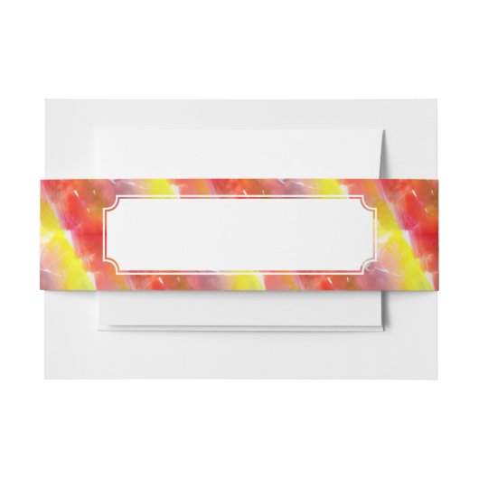 デザインの質の水彩画の背景 招待状ベリーバンド (正面例)