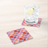 デザインの質の背景からのまぶしさ スクエアペーパーコースター (インサイチュ)