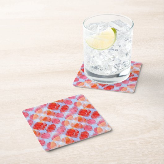 デザインの質の背景からのまぶしさ スクエアペーパーコースター (インサイチュ)