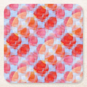 デザインの質の背景からのまぶしさ スクエアペーパーコースター (正面)