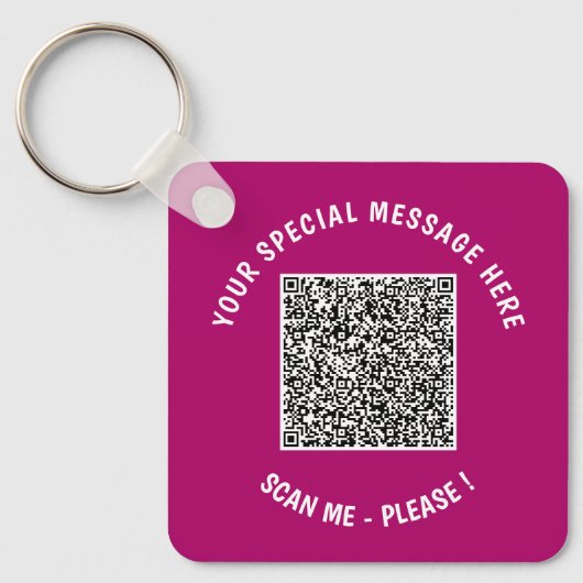 デザインのQRコードキーチェーンの例のカスタム文字 キーホルダー (正面)