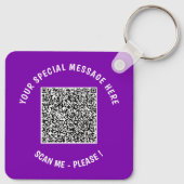 デザインのQRコードキーチェーンの例のカスタム文字 キーホルダー (裏面)