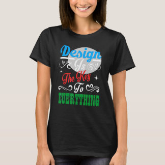 デザインは万事の鍵だカラフル Tシャツ