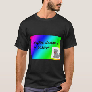デザインは私の情熱 レインボー コミックサンギフト Tシャツ