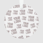 デザインまたはビジネスロゴ |ランダム配置 オーナメント (裏面)