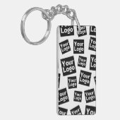 デザインまたはビジネスロゴ |ランダム配置 キーホルダー (正面左)