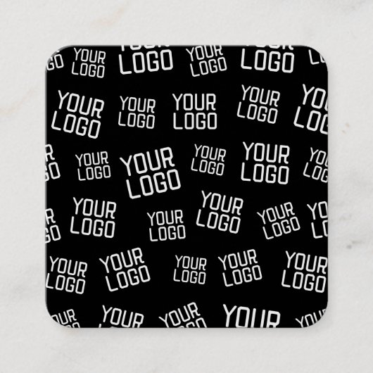 デザインまたはビジネスロゴ |ランダム配置 スクエア名刺 (正面)