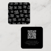 デザインまたはビジネスロゴ |ランダム配置 スクエア名刺 (正面/裏面)