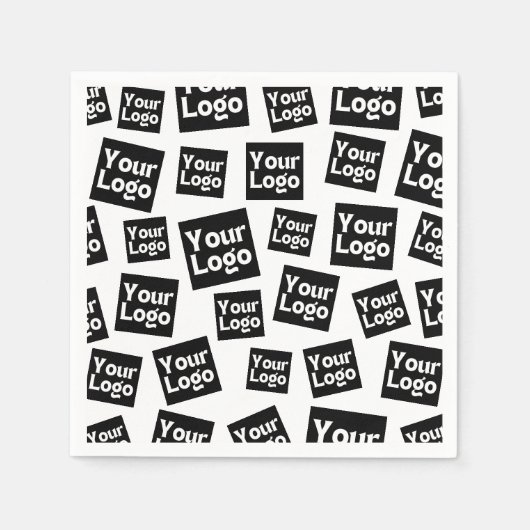 デザインまたはビジネスロゴ |ランダム配置 スタンダードカクテルナプキン (正面)