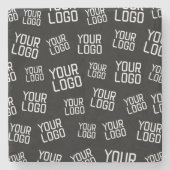 デザインまたはビジネスロゴ |ランダム配置 ストーンコースター (正面)