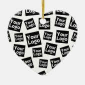 デザインまたはビジネスロゴ |ランダム配置 セラミックオーナメント (正面)