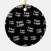 デザインまたはビジネスロゴ |ランダム配置 セラミックオーナメント (正面)