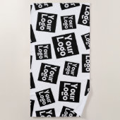 デザインまたはビジネスロゴ |ランダム配置 ビーチタオル (正面)