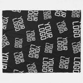 デザインまたはビジネスロゴ |ランダム配置 フリースブランケット (正面(横))