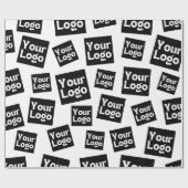 デザインまたはビジネスロゴ |ランダム配置 ラッピングペーパー (フラット)