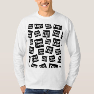 デザインまたはビジネスロゴ ランダム配置 Tシャツ