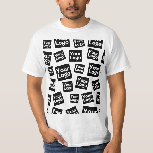 デザインまたはビジネスロゴ |ランダム配置 Tシャツ (正面)