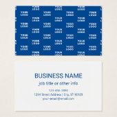 デザインまたはビジネスロゴ | 青いタイル模様 (正面&裏面)