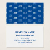 デザインまたはビジネスロゴ | 青いタイル模様 (正面&裏面)