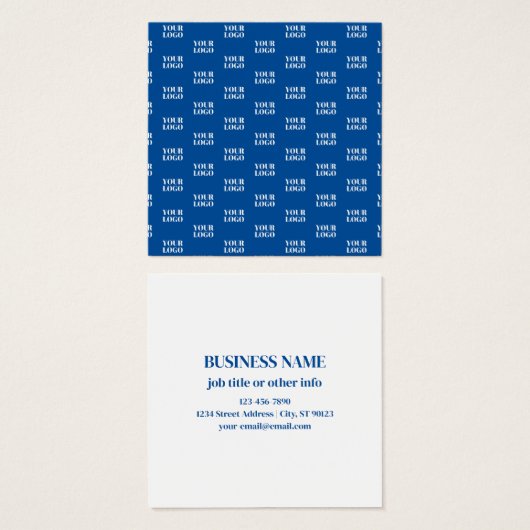 デザインまたはビジネスロゴ | 青いタイル模様 (正面&裏面)