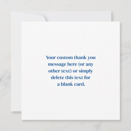 デザインまたはビジネスロゴ | 青いタイル模様 サンキューカード (裏面)