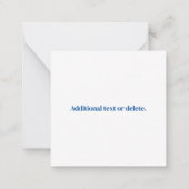 デザインまたはビジネスロゴ | 青いタイル模様 ノートカード (裏面)