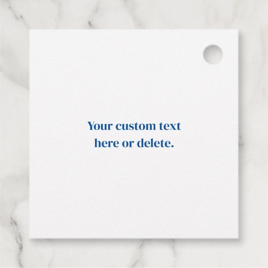 デザインまたはビジネスロゴ | 青いタイル模様 フェイバータグ (裏面)