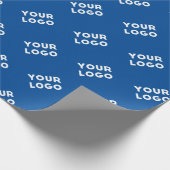 デザインまたはビジネスロゴ | 青いタイル模様 ラッピングペーパー (角)