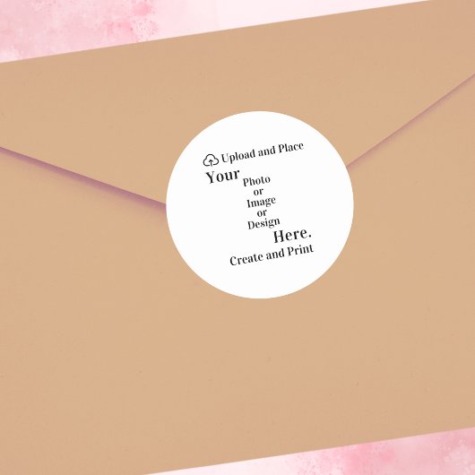 デザインまたは写真のアップロードにシール ラウンドシール